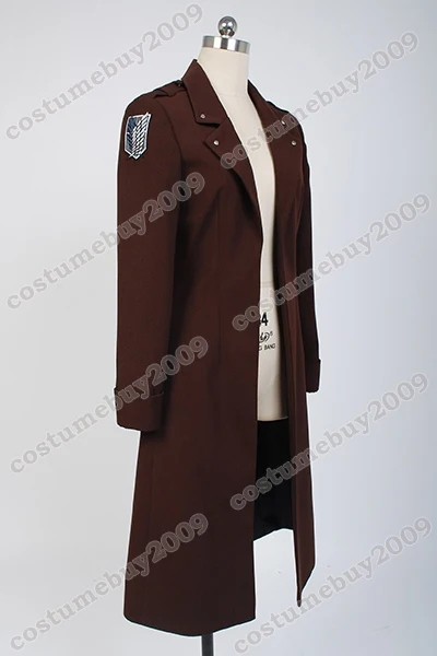 Нападение на титане shingeki нет kyojin эрен Jaeger rivaille косплей костюм длинное пальто, куртки