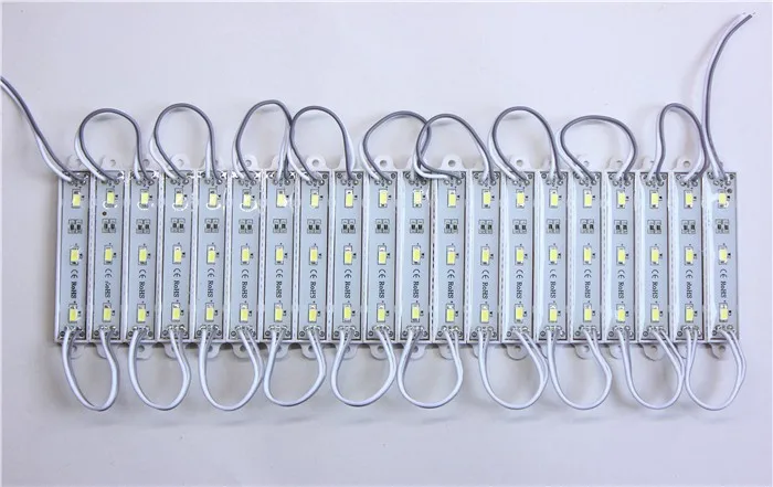 200 шт./лот 5630 3 светодиодный модули белый модуль Водонепроницаемый IP68 DC12V Бесплатная доставка