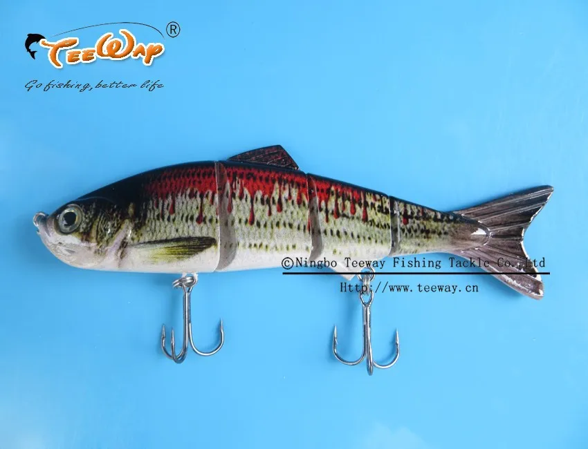 Продукт Рыбалка приманки 4 Сегмент Swimbait Жесткий приманки медленно 19 г 12 см рыболовный крючок Рыболовные снасти FL4-M04