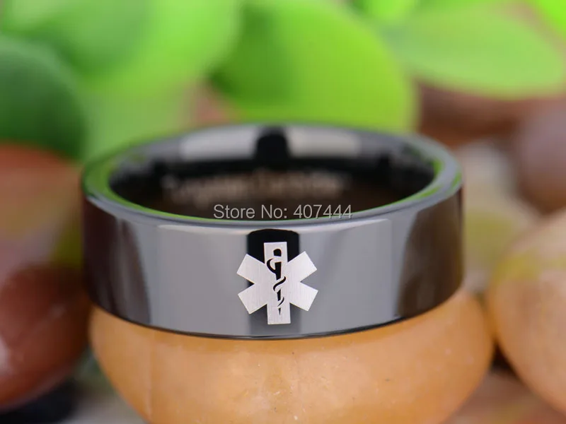 Бесплатная доставка YGK JEWELRY Лидер продаж 8 мм Черный трубы спецодежда медицинская один новый для мужчин's вольфрам карбида обручальное