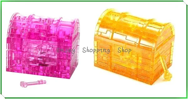 Горячая смешная сундук с сокровищами DIY Головоломка 3d Хрустальная головоломка brinquedos educativos Развивающие детские игрушки для детей Пазлы