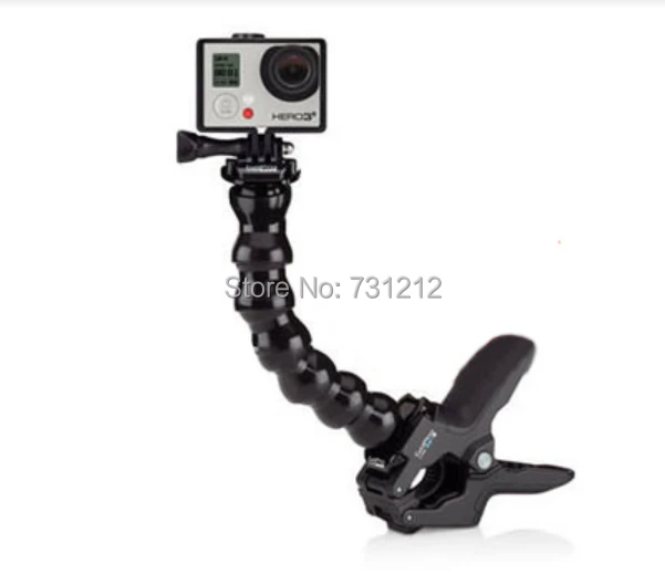 Совместных челюстей Flex Clamp гибкий зажим Крепление+ Регулируемая шейка для экшн-Камеры Gopro Hero 4 Hero 4 3+ SJCAM SJ4000 xiaomi Yi Action Камера