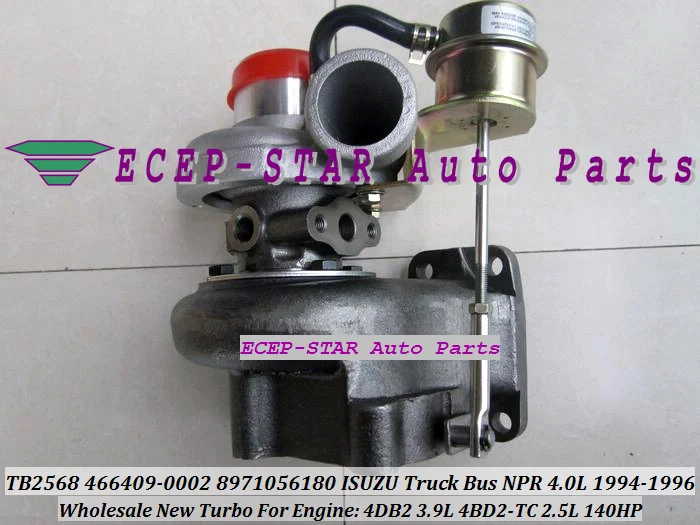 TB2568 466409 466409-0002 8971056180 8971056181 8-97105618-0 турбо для isuzu, принт грузовика, автобуса, NPR 4.0L 1994 1996 4DB2 3.9L 4BD2-TC 2.5L