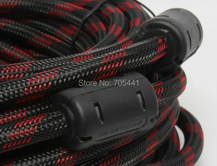 Высокоскоростной кабель hdmi 1,4 v нейлоновым чехлом с ethernet полный HD1080p инженерно-hdmi к hdmi кабель 10 м