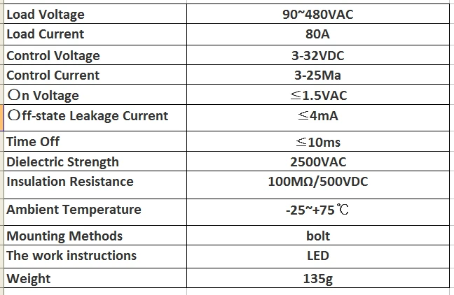 Высокого напряжения Однофазное твердотельное реле сср 80amp 3-32VDC к 90-480VAC пересечении нулевого основной тип ССР/ZG3NC-380B