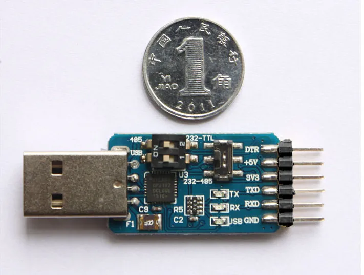 Шесть Многофункциональный серийный модуль 6 в 1 CP2102 USB go ttl Последовательный модуль 485 232 преобразования между совместимыми 3,3 В/5 В