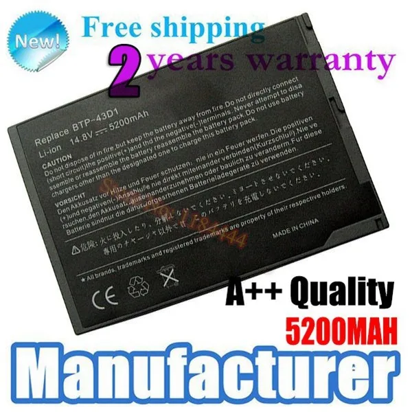 5200 мАч 8 Клетки для ноутбука Батарея для Acer 60.49s22.011 91.46w28.001 233 233lc 233x 233xc 233xv 233xvi серии 234 234lci btp-43d1