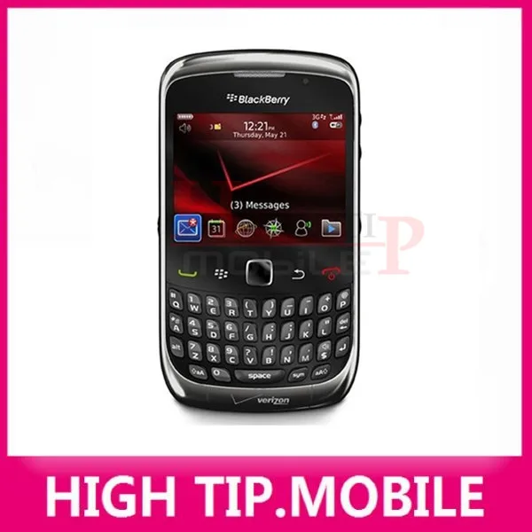 Восстановленный мобильный blackberry curve 9300 3g qwerty клавиатура четырехдиапазонный телефон