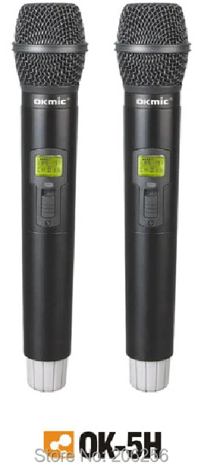 Горячая OK-82 5 H Профессиональный UHF/PLL Настоящее Разнообразие беспроводной микрофон системы, беспроводной 5 H двойной ручной передатчик