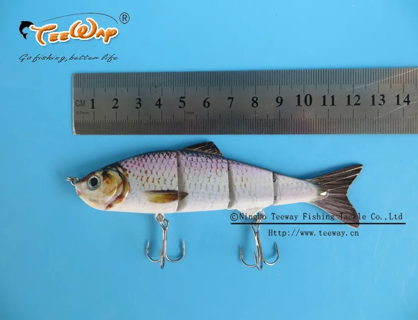 Продукт Рыбалка приманки 4 Сегмент Swimbait Жесткий приманки медленно 19 г 12 см рыболовный крючок Рыболовные снасти FL4-M01