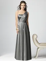 Formal Dresses 2013 New Sexy One Shoulder Floor Length Cheap Grey Bridesmaid Dresses Long DG2863