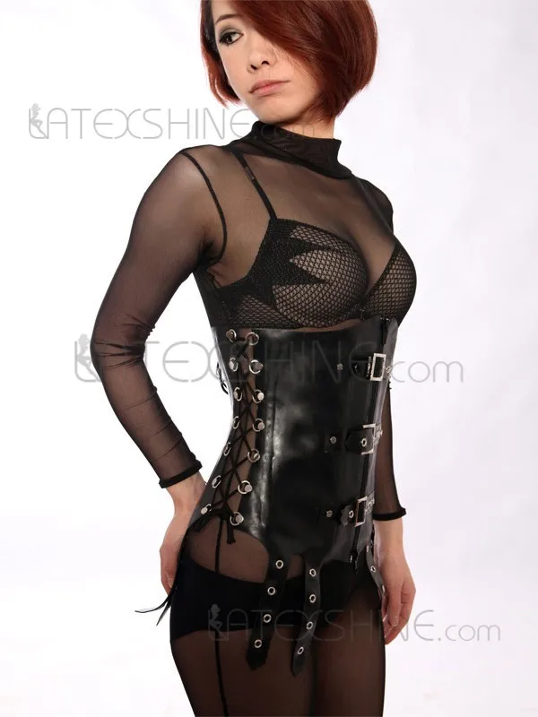 Cool-Black-Buckles-Unisex-Latex-Corset-1