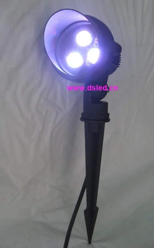 Подходит к DMX, высокой мощности 9 Вт светодиодный RGB садовый свет, светодиодный RGB прожектор с шипами, 3*3 Вт RGB трехчиповый, 12 В постоянного тока, DS-07-6-9W-RGB