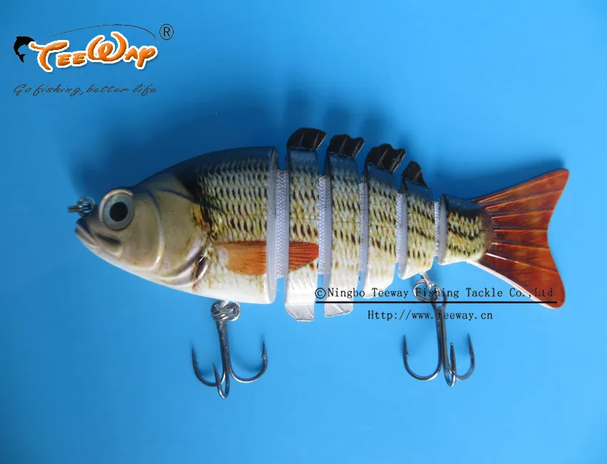 Рыбалка приманки 6 Сегмент Swimbait Жесткий приманки медленно 18 г 10 см рыболовные снасти FL6-2SQ нахлыстом