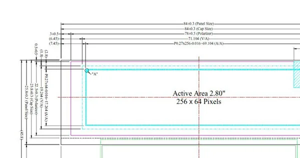 NoEnName_Null 2,8 дюймов 30PIN Синий ЖК дисплей OLED SSD1322 Водительская подушка безопасности 256*64