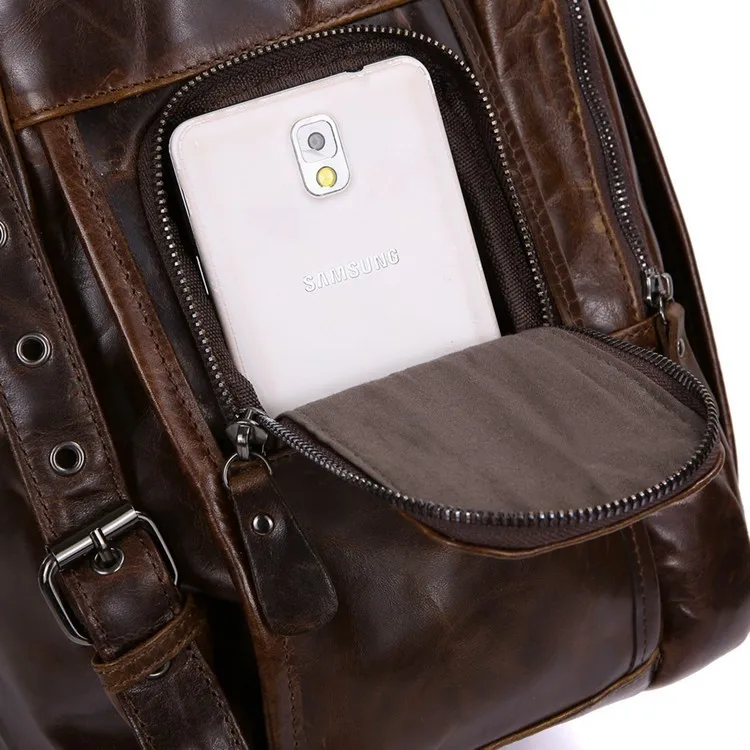 Ковбой Винтаж пояса из натуральной кожи кофе модные повседневные Рюкзаки Дорожные сумки 7202C