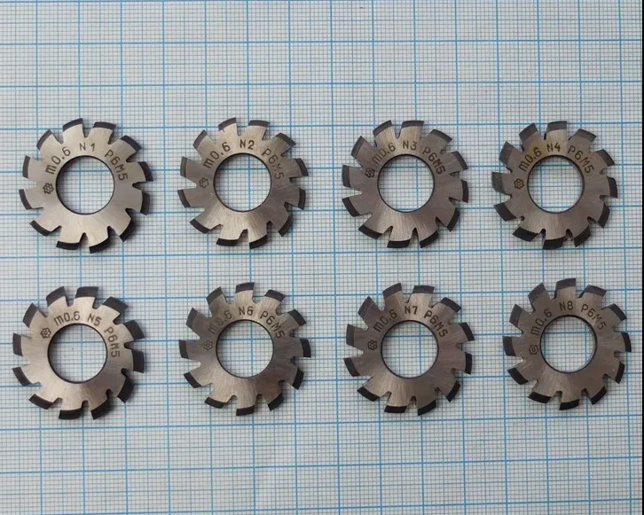 Шестерни режущий модуль M0.6 NO1-8 8 шт