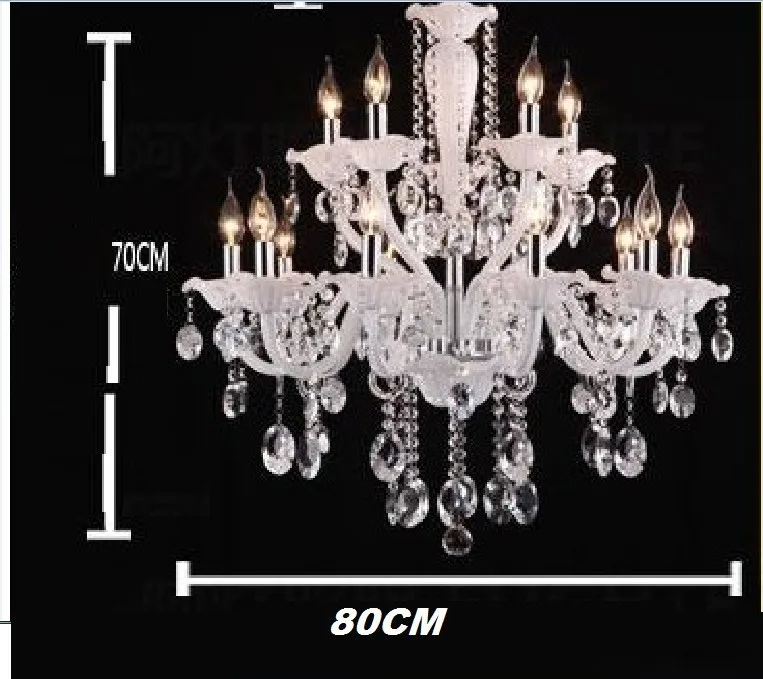 Белый хрустальная люстра лампа гостиная роскошные styl Большая хрустальная люстра светильник лестницы Светильник Свеча лампа романтический