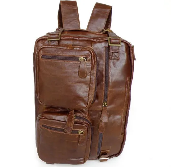 Nesitu, Винтажный Мужской рюкзак из натуральной кожи, дорожная сумка, портфель, 14 дюймов, рюкзак для ноутбука# M7061