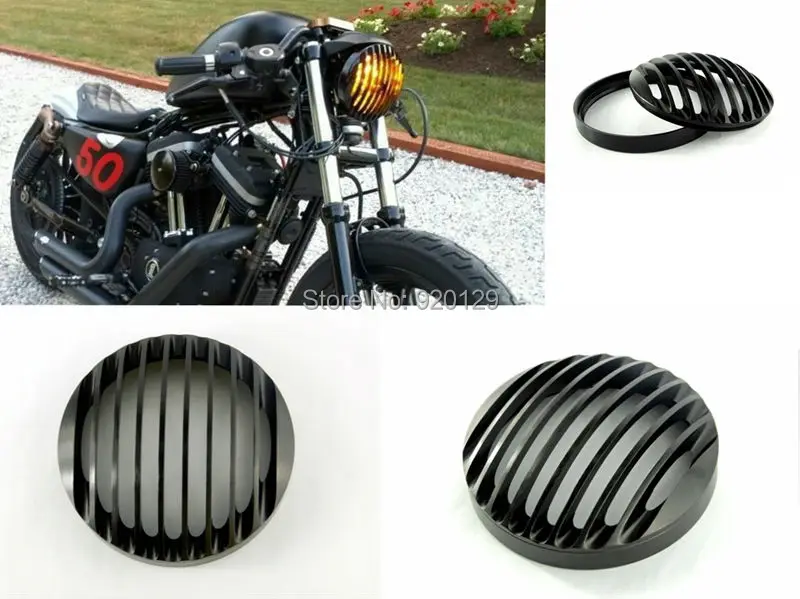 Алюминий заборы фар оправа с решеткой для 2004- Harley Sportster XL 883 1200