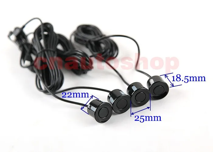 Buzzer Car Parking Sensor Kit Backup Radar Sound Alert Indicator Probe System 4 Sensors 22mm 12V 8 Colors