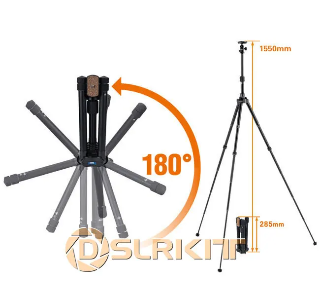 Ultrek 43L дорожный треножник для камеры с QHD-53 шаровой головкой 6 секций