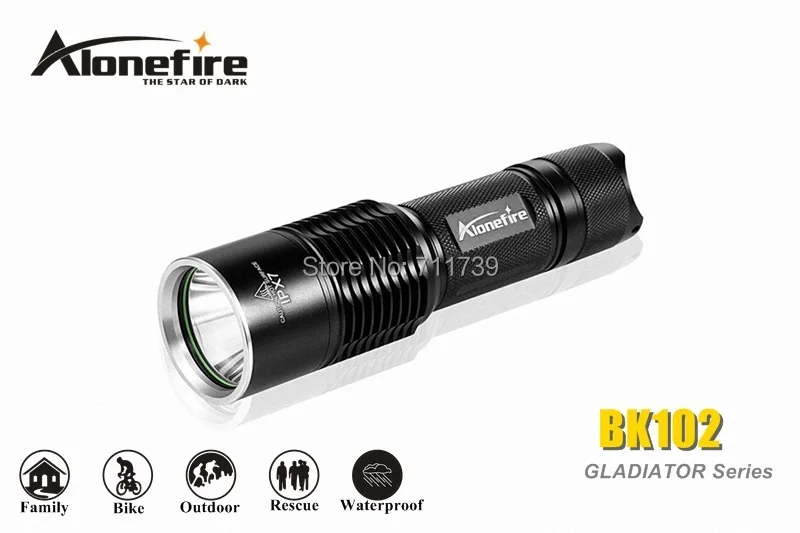 AloneFire GLADIATOR серии BK102 CREE XM-L2 светодио дный 5 Режим Long range светодио дный фонарик для 1x18650/1x26650/3 АА батареи