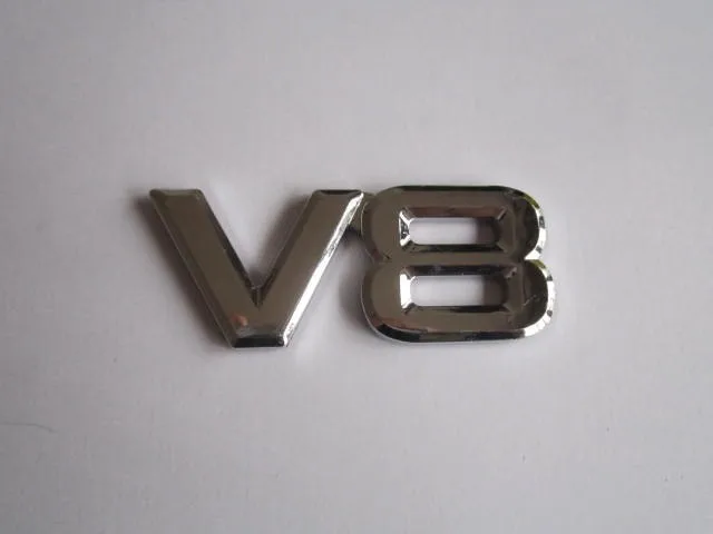 30 шт./лот) 3D металл и АБС-пластик V8 значок с эмблемой автомобиля наклейки и наклейка для автомобиля, автомобильные аксессуары