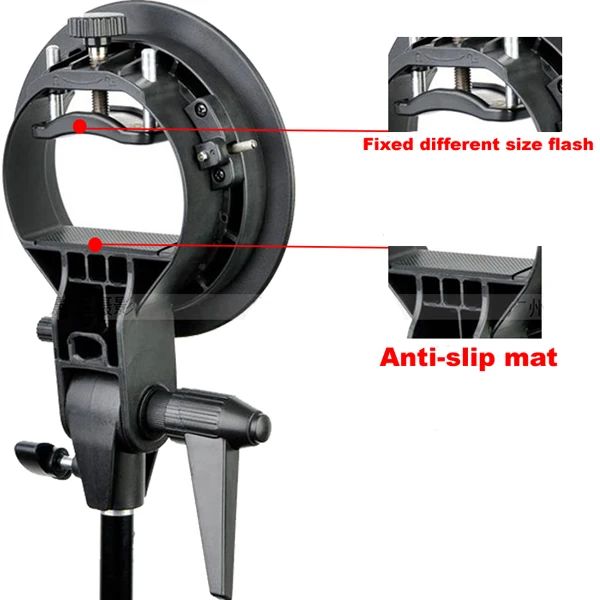S-образный кронштейн Bowens S Mount Holder Fit T+ L speed кольцевой софтбокс speed lite