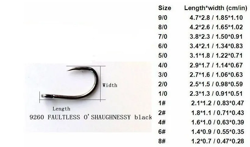100 шт. 9260 черный смещение Sharp Рыбалка Крючки высокоуглеродистой Сталь безупречный О 'Шонесси рыбы крюк