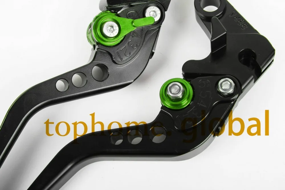 Для Kawasaki ZX6R/ZX636R/ZX6RR 2000-2004 Короткие ЧПУ тормоза сцепления тормозной рычаг черный/зеленый 01 02 03