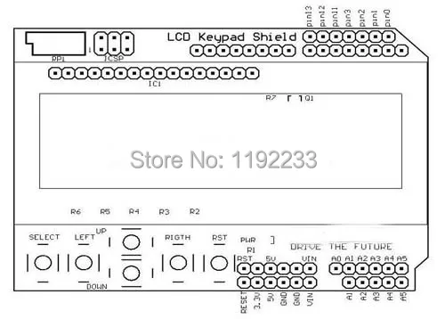 1602 ЖК-модуль клавиатура щит для Arduino Duemilanove UNO MEGA2560 MEGA1280