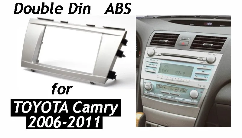Двойной Din фасции для Toyota Camry радио DVD стерео панель тире Монтажная Установка отделка комплект лицевая рамка