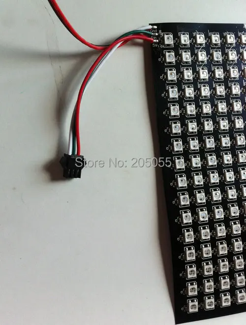 DC5V SMD5050 RGB WS2812B цифровой светодиодный панельный светильник ws2811 Встроенный 16*16 пикселей 256 матричный дисплей+ контроллер sd-карты T-1000S