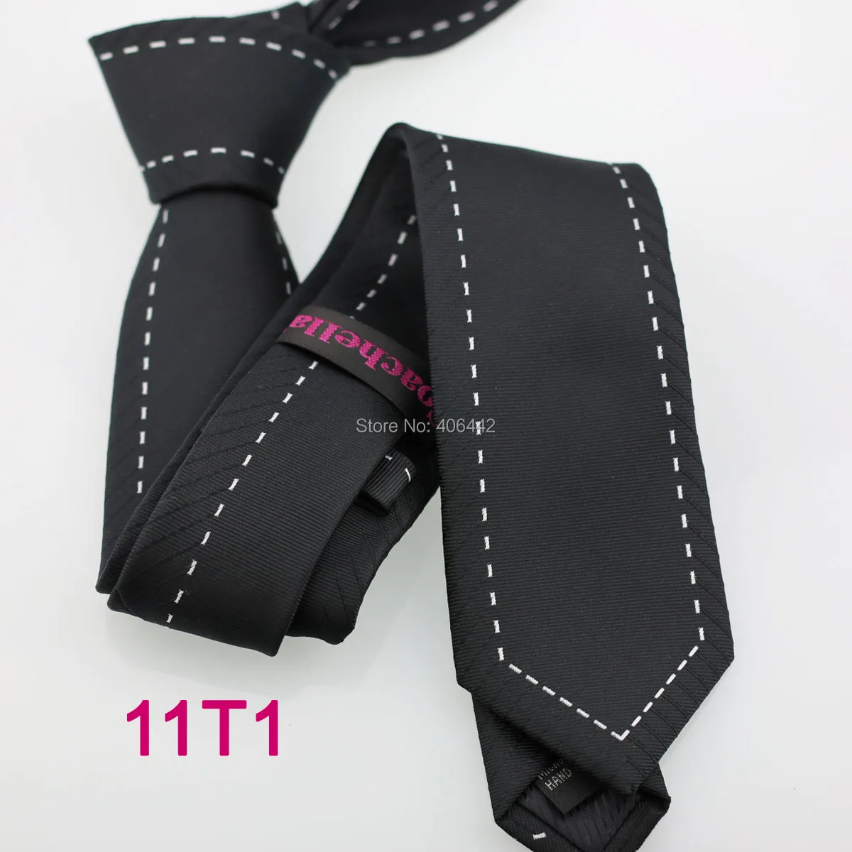 YIBEI coahella ties мужской тонкий галстук черный с белой каймой полосы Тонкий галстук узкий галстук Модный Галстук Свадьба Gravata