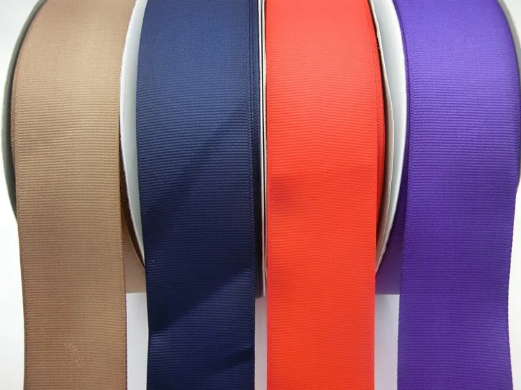 25 мм полиэстер Grosgrain ленты Rope Plain Цвет лента строка для волос лук DIY Интимные аксессуары украшения cord100yards/roll/ много