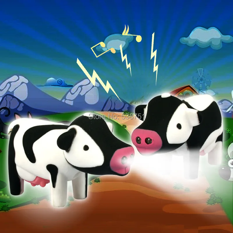 FedEx 100 шт./лот сумка Интимные аксессуары LED Прекрасный Cow брелок светодиодный продвижение брелок со звуком