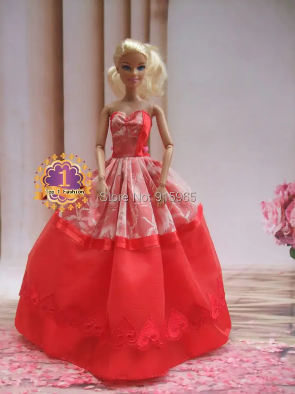 100 шт./лот BJD 1/6 принцессы Кукольное платье для куклы Барби