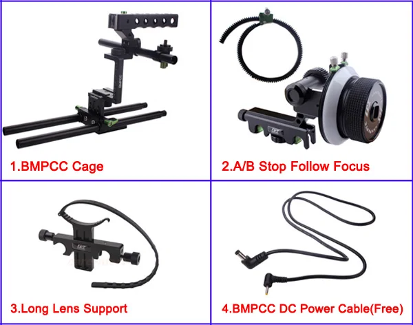Lanparte BMPCC клетка следящая фокусировка Ручка Комплект DSLR Rig для Blackmagic Карманная камера