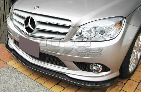 Стеклопластиковый волокно Стекло AMG-спортивный Стиль передний бампер губы подходит Non-C63 модель подходит только для 2008-2011 Mercedes Benz W204 C300 C350