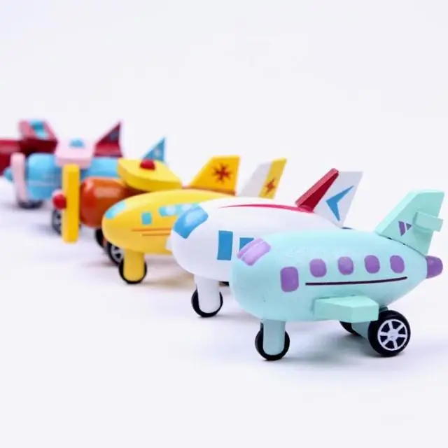 12 x Wooden Airplanes Plane Aeroplane Children Toy for Children Boys Girls 
