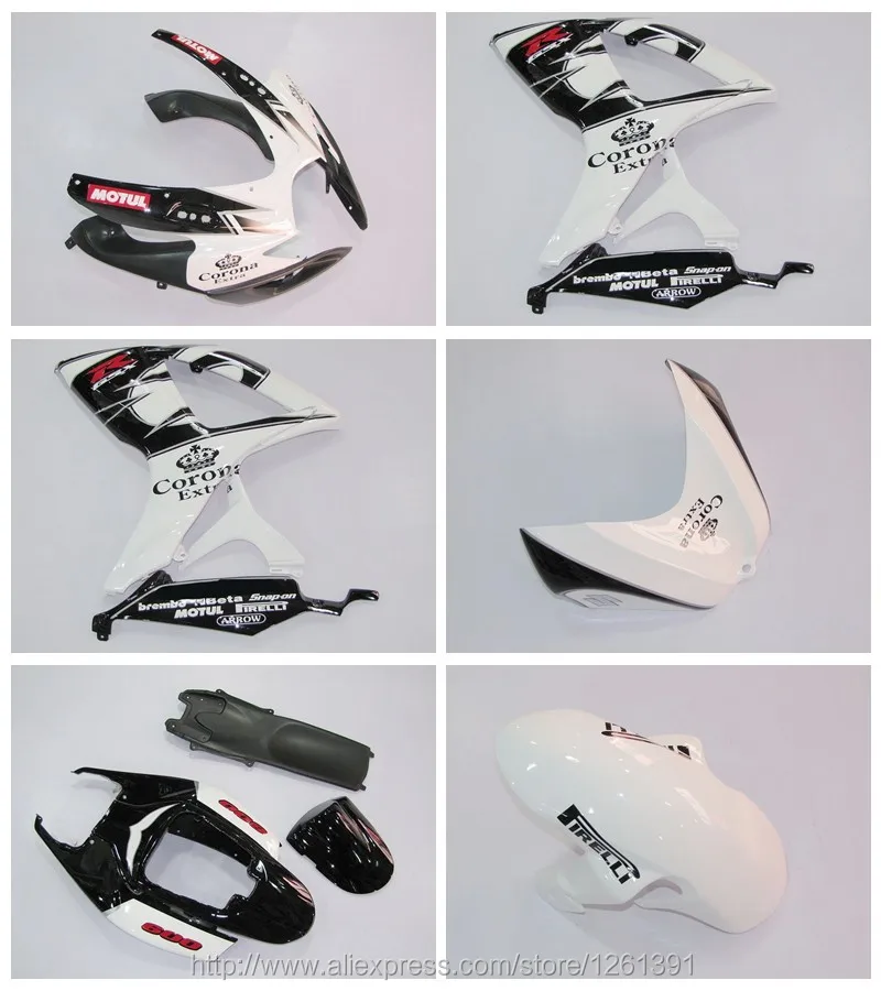 Инжекторный комплект для SUZUKI GSXR600 750 06 07 GSXR600 750 2006 2007 черный/белый GSXR600 GSXR750 GSXR600 750 K6 06 07
