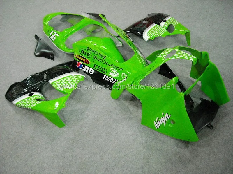Hotlike+ зеленый комплект обтекателей для KAWASAKI NINJA ZX9R 00-03 ZX 9R 00 01 02 03 ZX-9R 9 R 2000 2001 2000-2003 обтекатели# st66mm