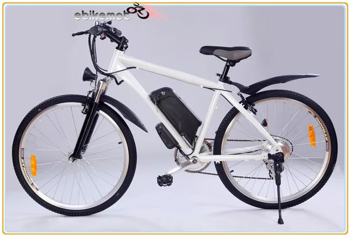 rear motor kit with battery on the bike