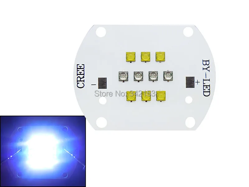 50 Вт Cree Xlamp XTE XT-E белый 6000 К(6 шт.)+ королевский синий 450нм(4 шт.) светодиодный излучатель лампы свет лампы для аквариума рыбы кораллового выращивания