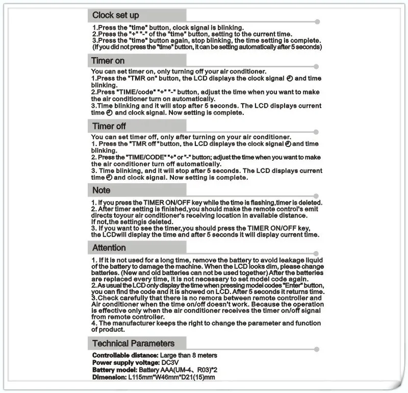 1 Pc Lot Universal Air Conditioner Remote Control Kt 9018e White Color Conditioner Remote Control Air Conditioner Remote Controlremote Control Aliexpress