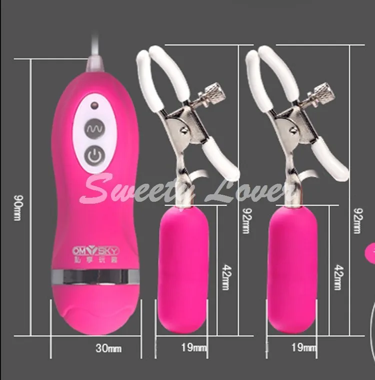Female Red Pink Adjustable Breast Tits Sex Product Vibrating Boob Nipple Sex Clamps Adult Games Toys for Women Free Shipping (10)