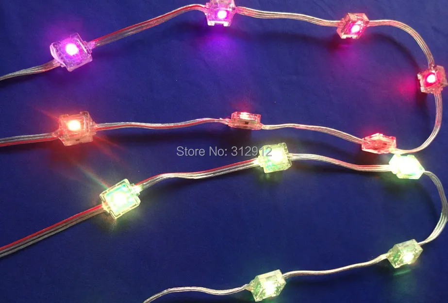 DC12V WS2811 led 5050 SMD пиксельный узел; 50 шт. веревочке; IP68 Номинальная; заполнение эпоксидной смолой