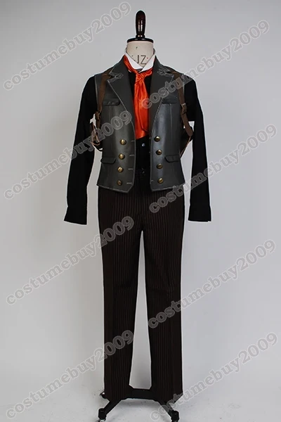 Bioshock Infinite Booker DeWitt Косплей Костюм Человек Черный Полный комплект