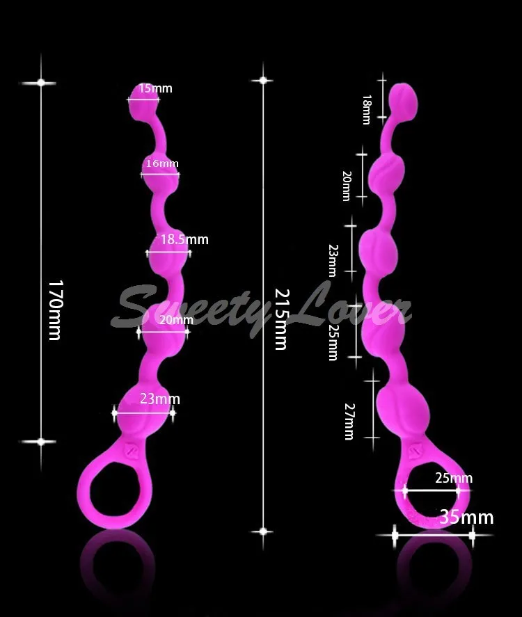 BAILE Intimate Anal Sex Toys Shop Purple Waterproof Silicone Anal Beads Plug Sex Products for Women and Men Gay Free Shipping (7)